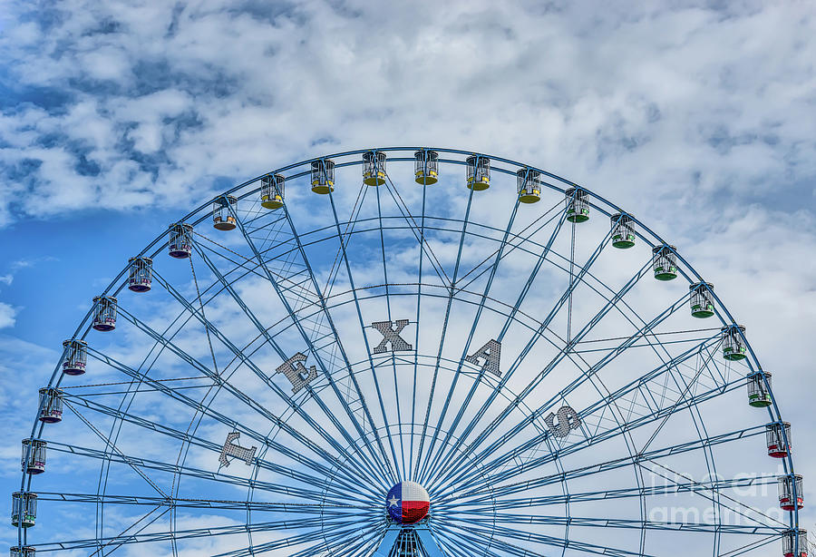 Dallas Photograph - Dallas Texas Star Ferris Wheel by Bee Creek Photography - Tod and Cynthia