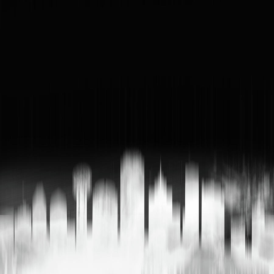 Dallas White City Skyline Digital Art by Naxart Studio - Fine Art America