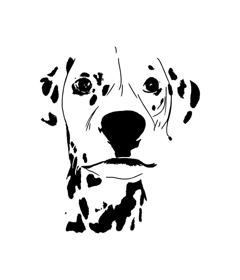 Dalmatian Dal Illustration Drawing by Sue Ann Russo - Fine Art America