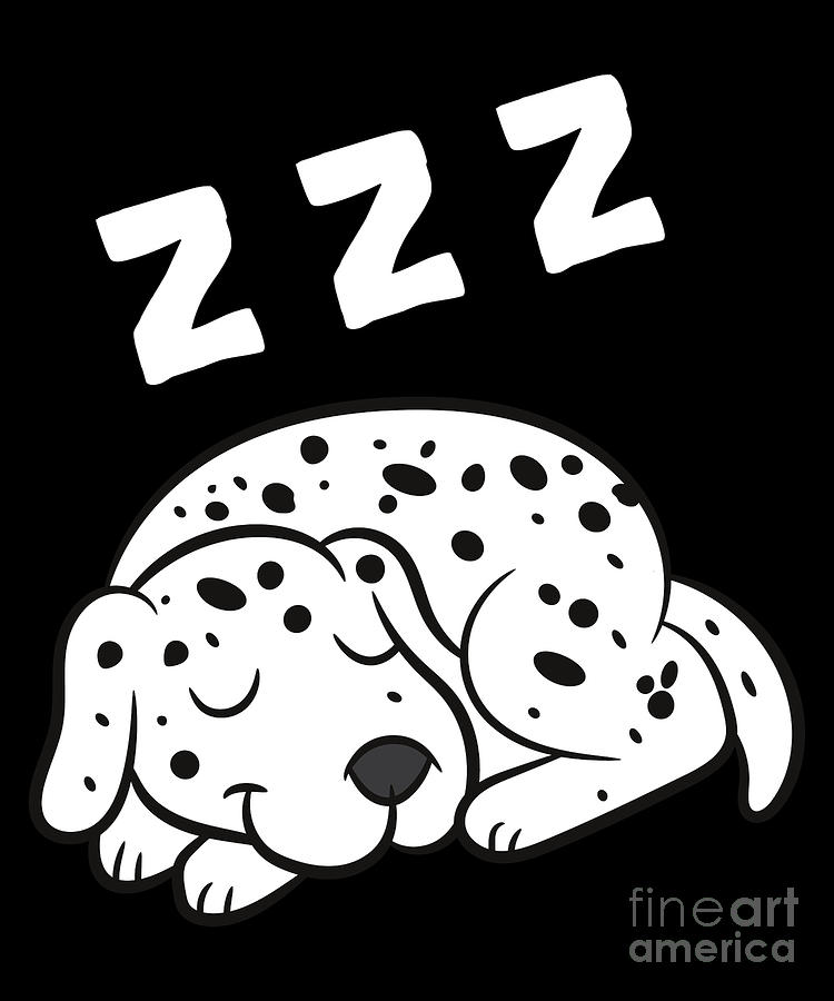 Dalmatian Pajama Cute Dalmatian Dog Sleeping Digital Art by EQ Designs ...