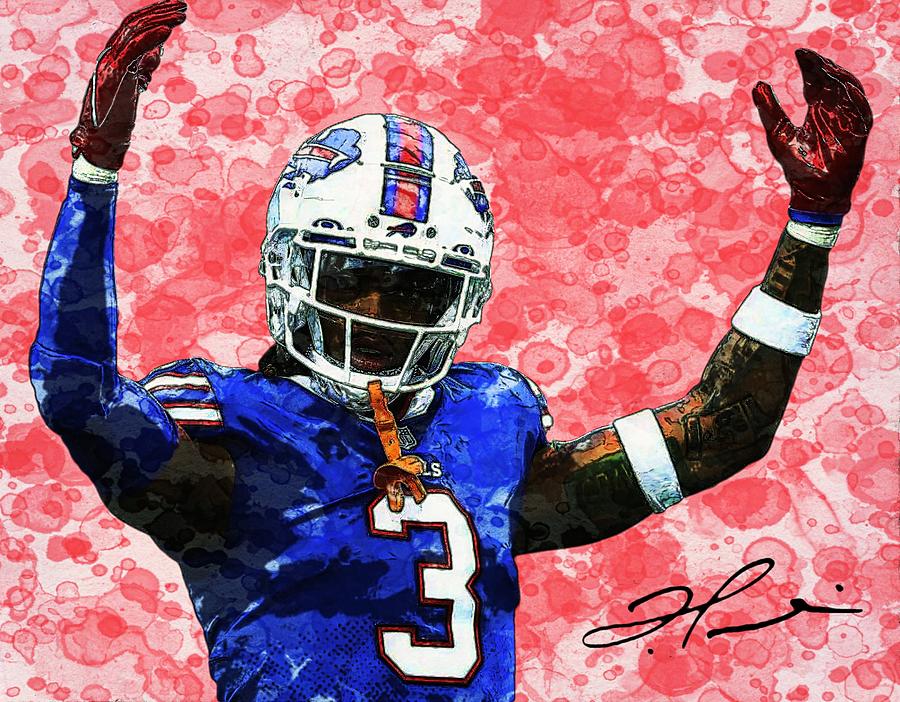 Damar Hamlin Buffalo Bills Safety Digital Art By Bob Smerecki - Fine ...