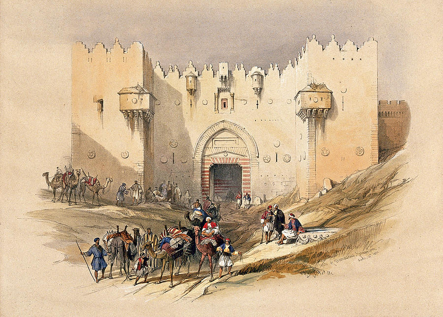 Damascus Gate in 1839 Photograph by Munir Alawi