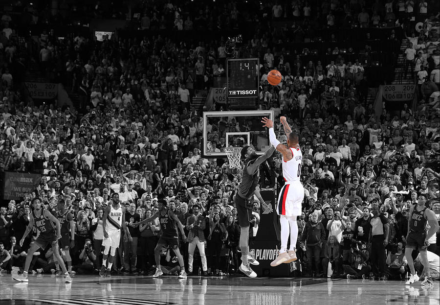 Damian Lillard Buzzer Beater Poster Home Hanging Art Digital Art by ...