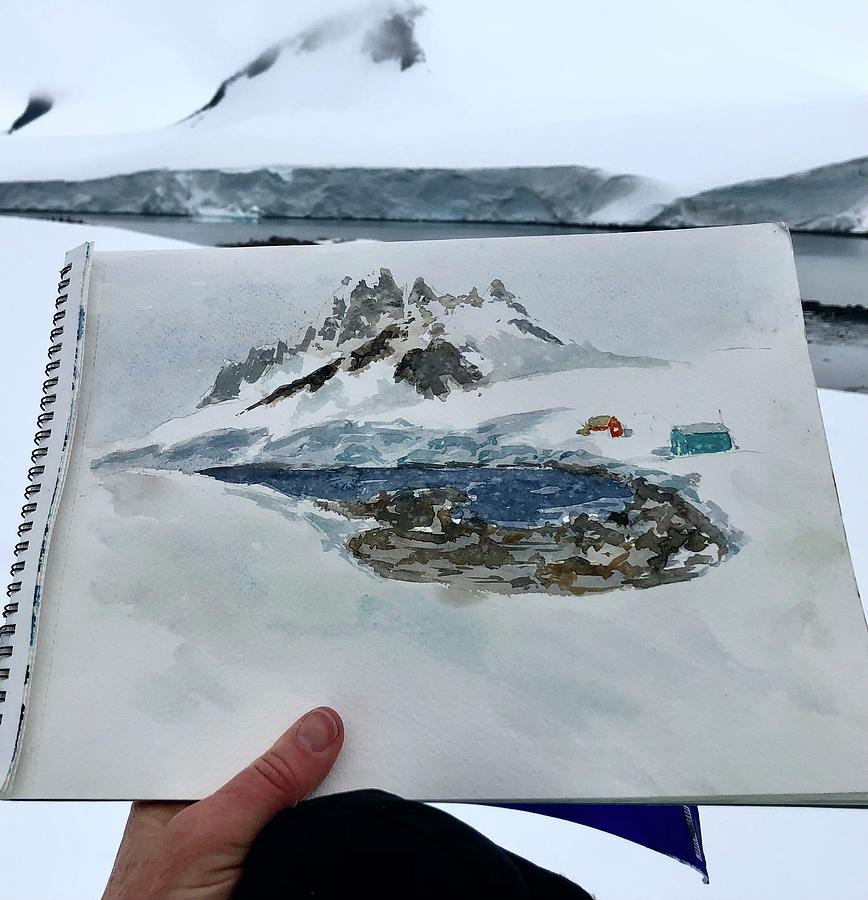 Damoy Point, Antarctica Painting by Yvonne Ankerman