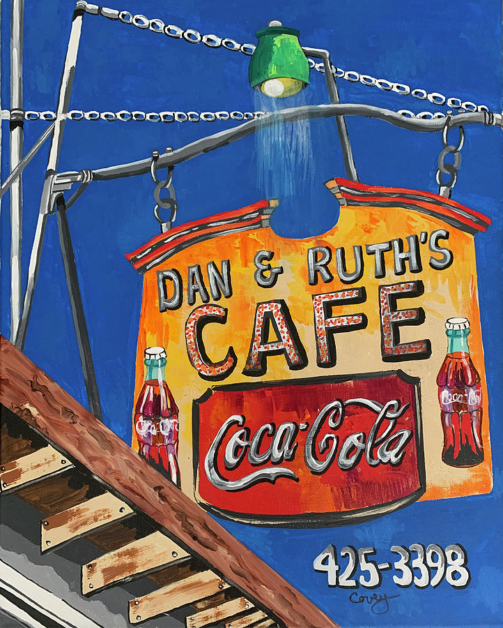 Mexican Painting - Dan and Ruths Cafe by Donna Covey