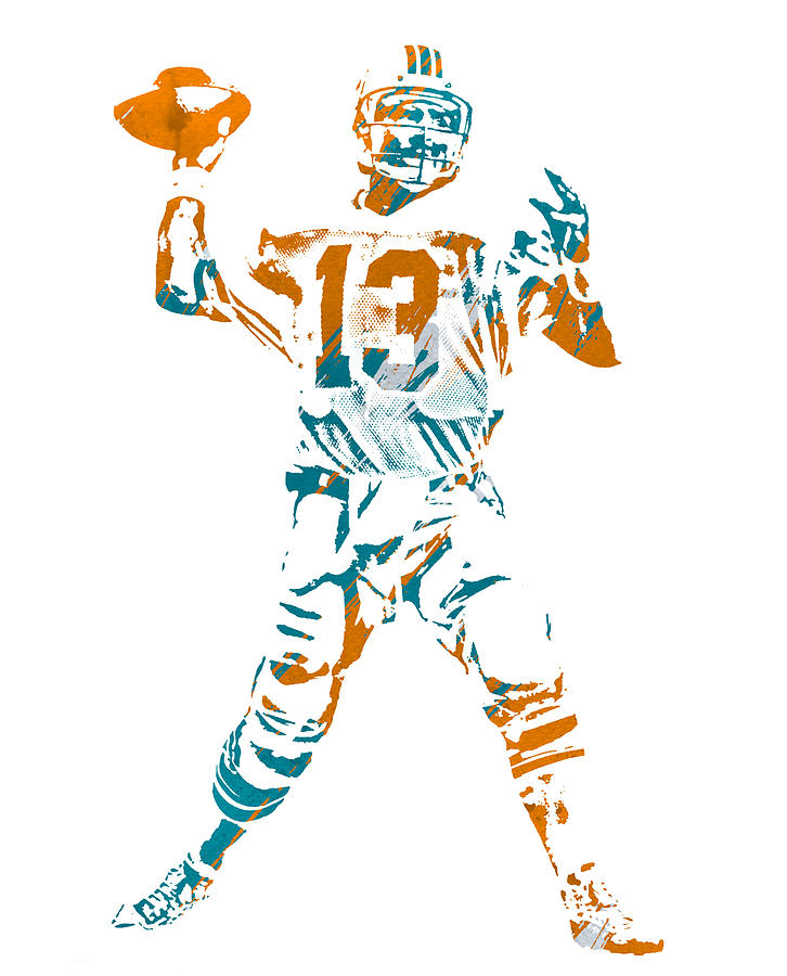 Miami Dolphins Dan Marino T-Shirt by Joe Hamilton - Fine Art America