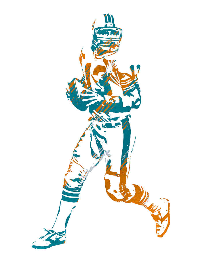 Tua Tagoyailoa Miami Dolphins Watercolor Strokes Pixel Art 200 Jigsaw Puzzle  by Joe Hamilton - Pixels