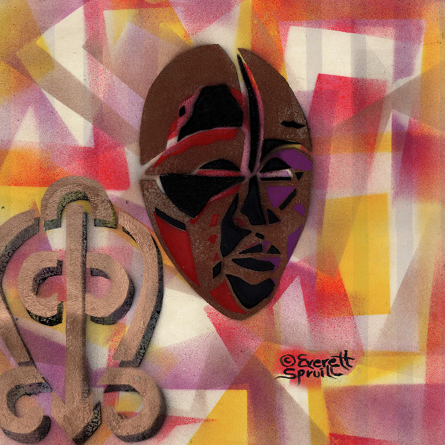 Dan Mask and The Power of Love Mixed Media by Everett Spruill