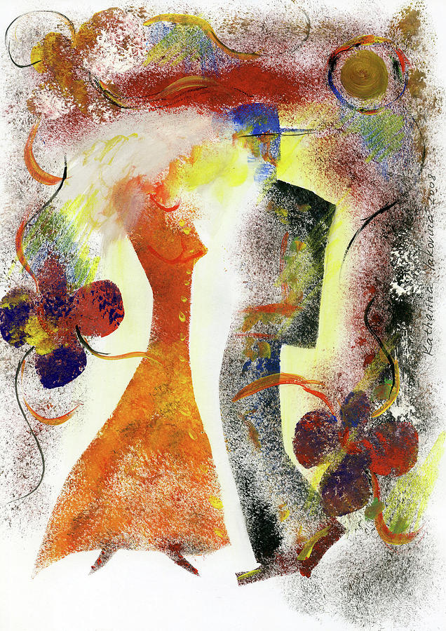 Dance. A Couple. Painting by Ekaterina Yakovina