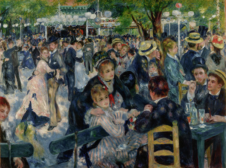 Pierre Auguste Renoir Painting - Dance at Le Moulin de la Galette by Auguste Renoir