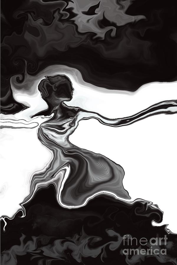Black And White Photograph - Dance at Night by D Justin Johns