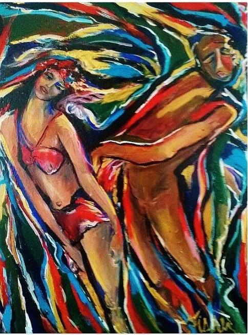 Dance Painting by Dawn Caravetta Fisher