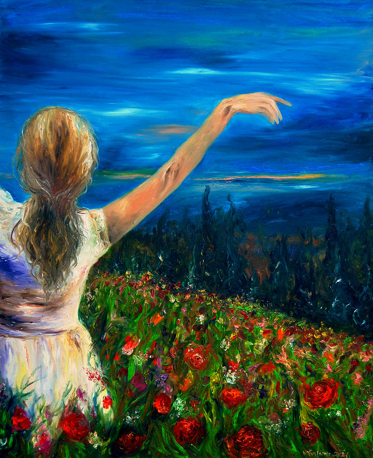 Dance in twilight Painting by Hafsa Idrees