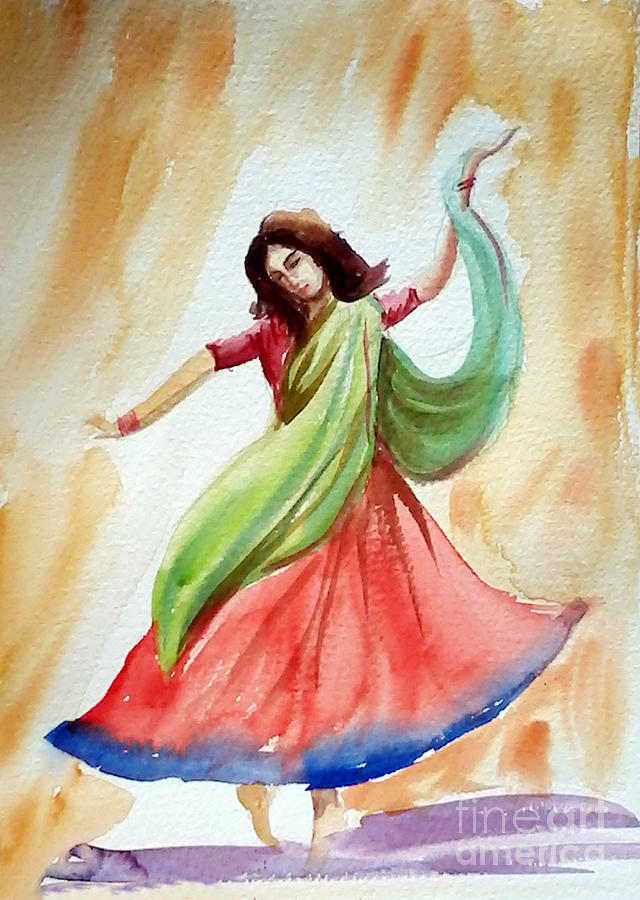 Dance of abandon Painting by Asha Sudhaker Shenoy
