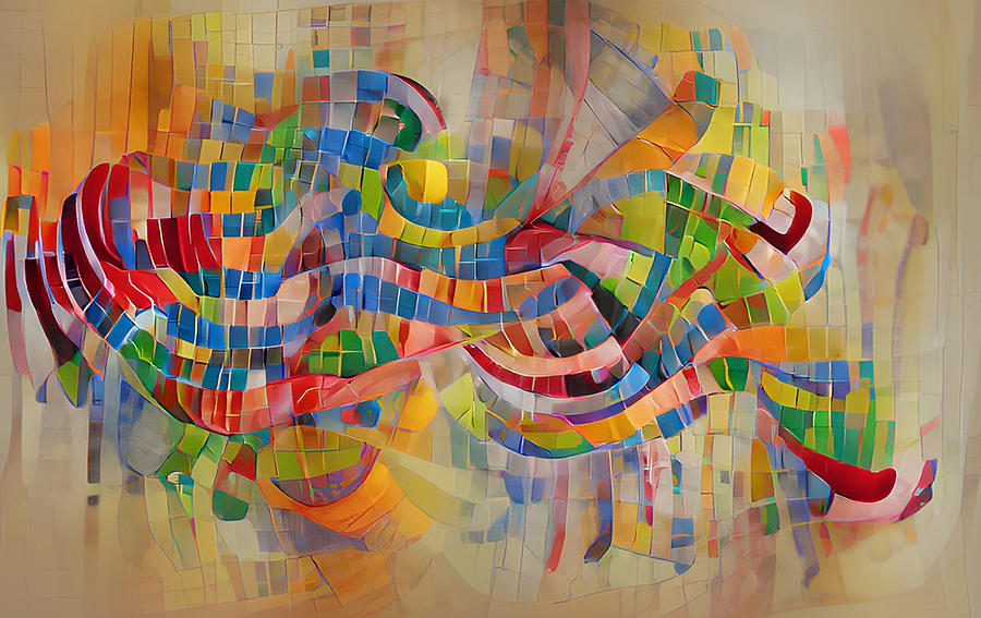 Dance of Colors Abstract Composition 1H Digital Art by Yuri Tomashevi