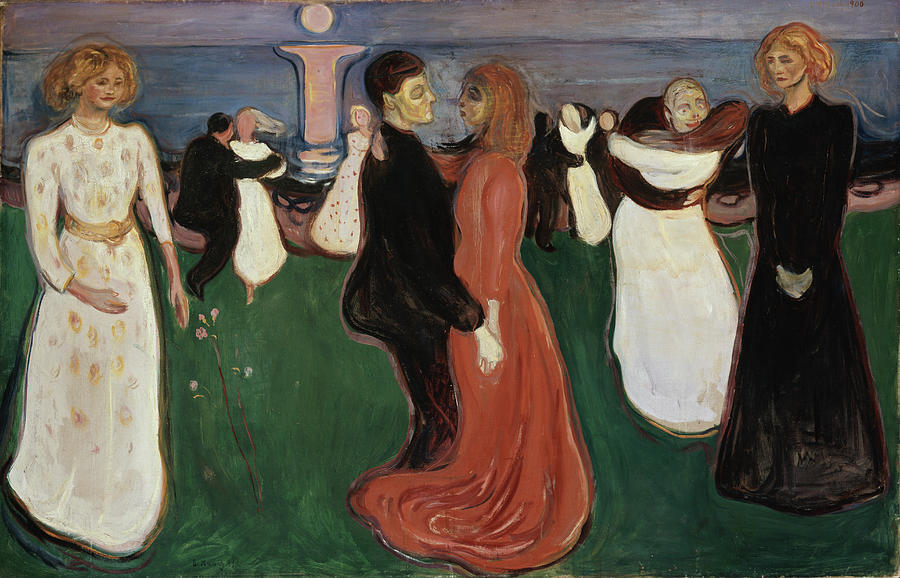 Dance of life, 1900 Painting by O Vaering by Edvard Munch