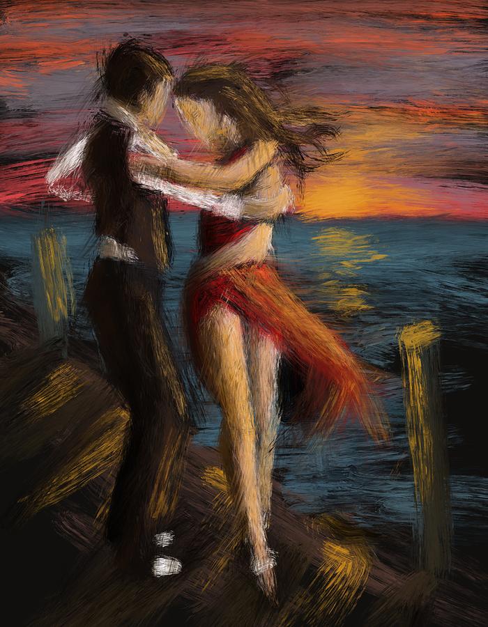 Dance Of Love Painting by Larry Whitler