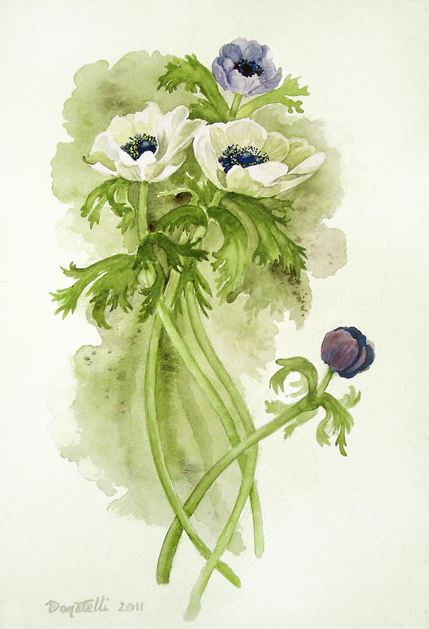 Dance of the Anemone Painting by Kathryn Donatelli