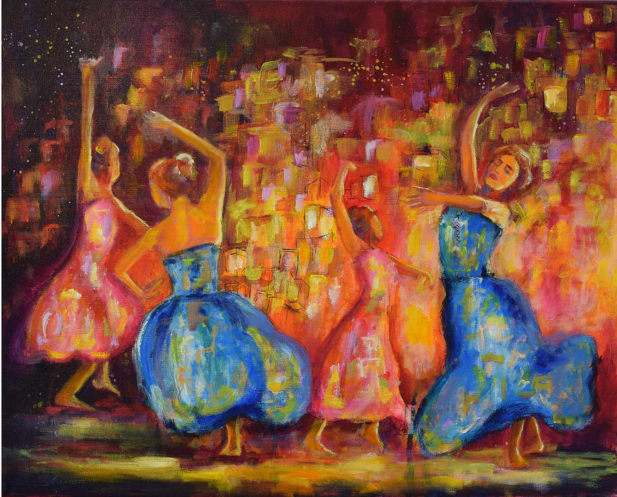 Dance of the Lanterns Painting by Kira Quinn - Fine Art America