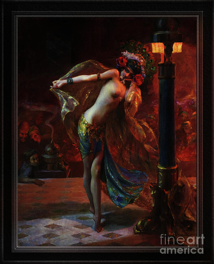 Dance of the Seven Veils by Gaston Bussiere Fine Art Xzendor7 Old Masters Reproductions Painting by Rolando Burbon