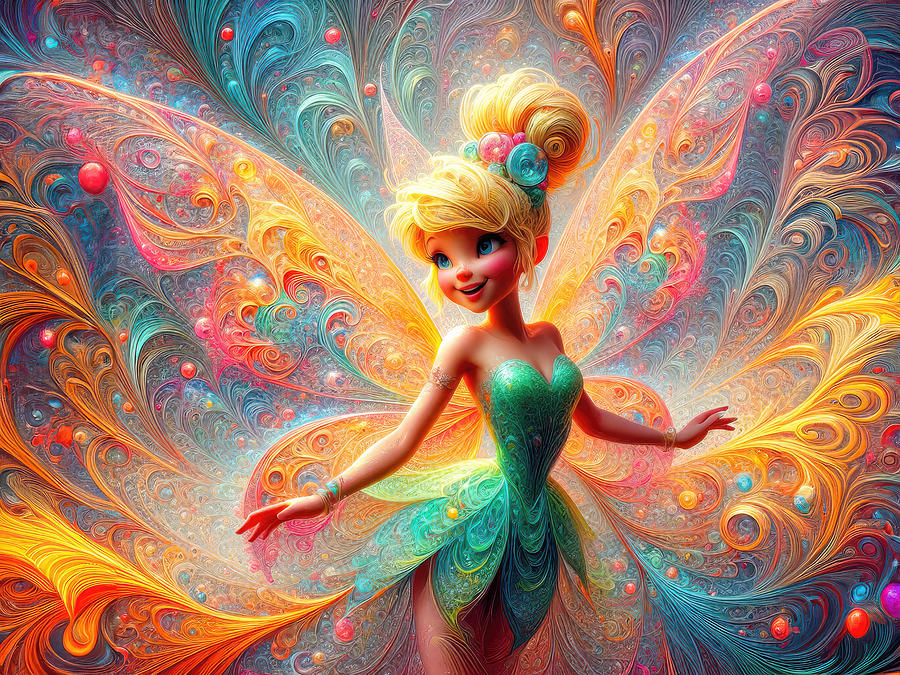 Dance of the Sunlit Fairy Digital Art by Bill And Linda Tiepelman