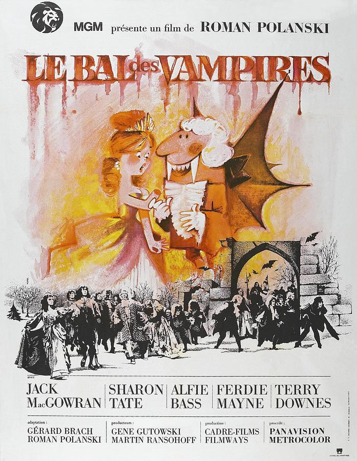 Dance of the Vampires, 1967 - art by Clement Hurel Mixed Media by Movie World Posters
