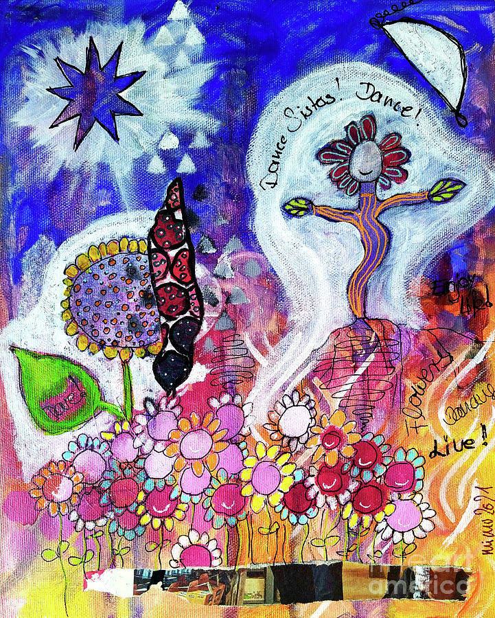 Dance Sisters Dance Mixed Media by Mimulux Patricia No