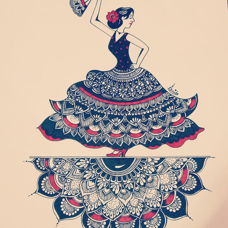 Dancer zentangle, pens, A4 size : r/Art