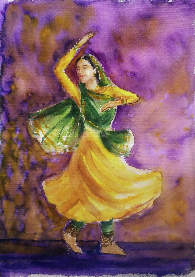 Dancer Painting by Asha Sudhaker Shenoy