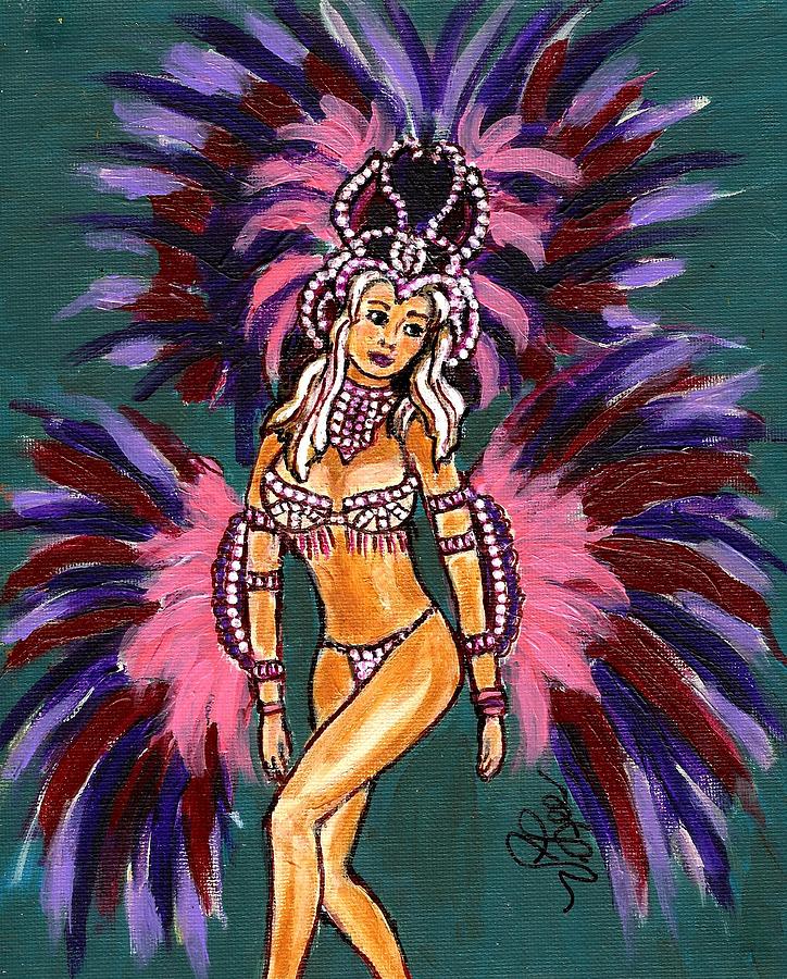 Dancer from Trinidad Painting by VLee Watson