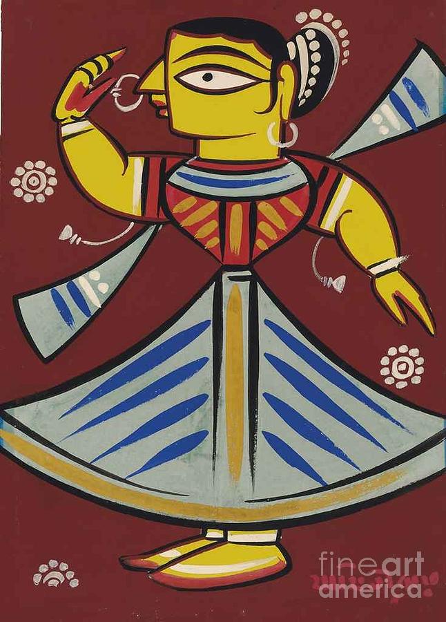 Dancer -II Painting by Jamini Roy - Fine Art America