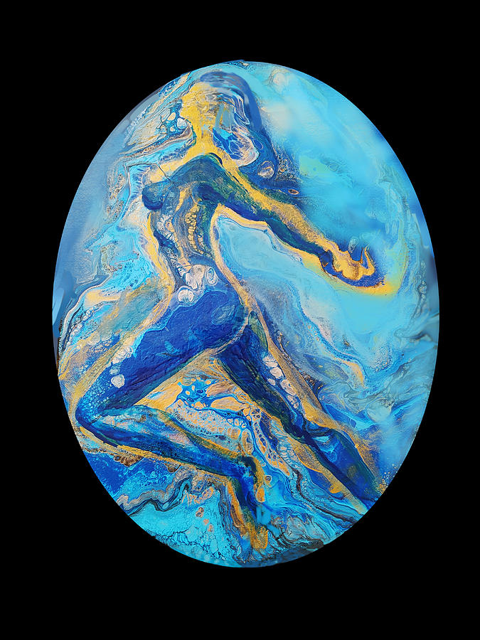Dancer in Blue Painting by Sylvia Brallier