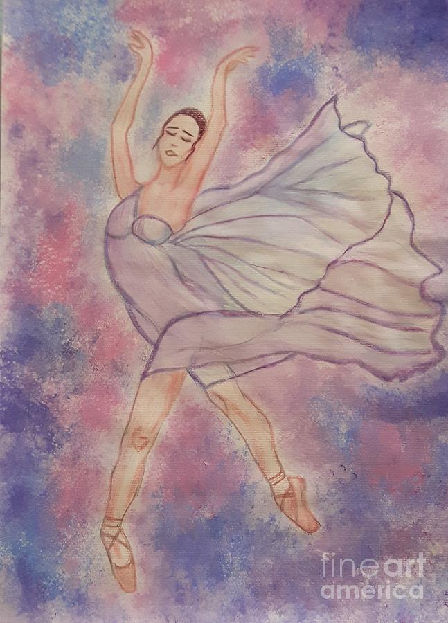 Graceful Dancer  Pastel by Nadia Spagnolo