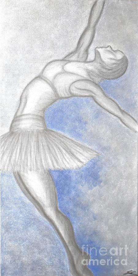 Dancer No.2 Blu Perlato Mixed Media by Fantasy Seasons