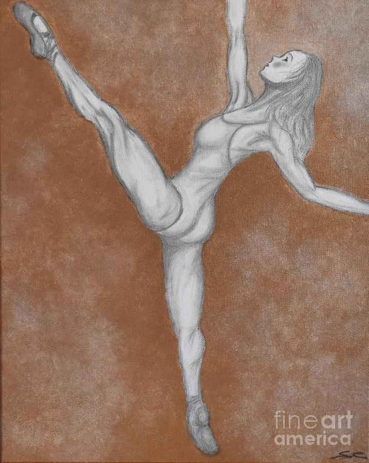 Dancer no.6 Antique Bronze Mixed Media by Stefania Caracciolo