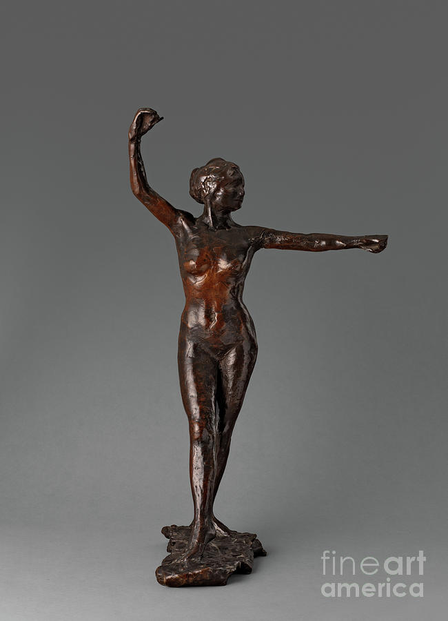 Dancer ready to dance, right foot forward Sculpture by Edgar Degas