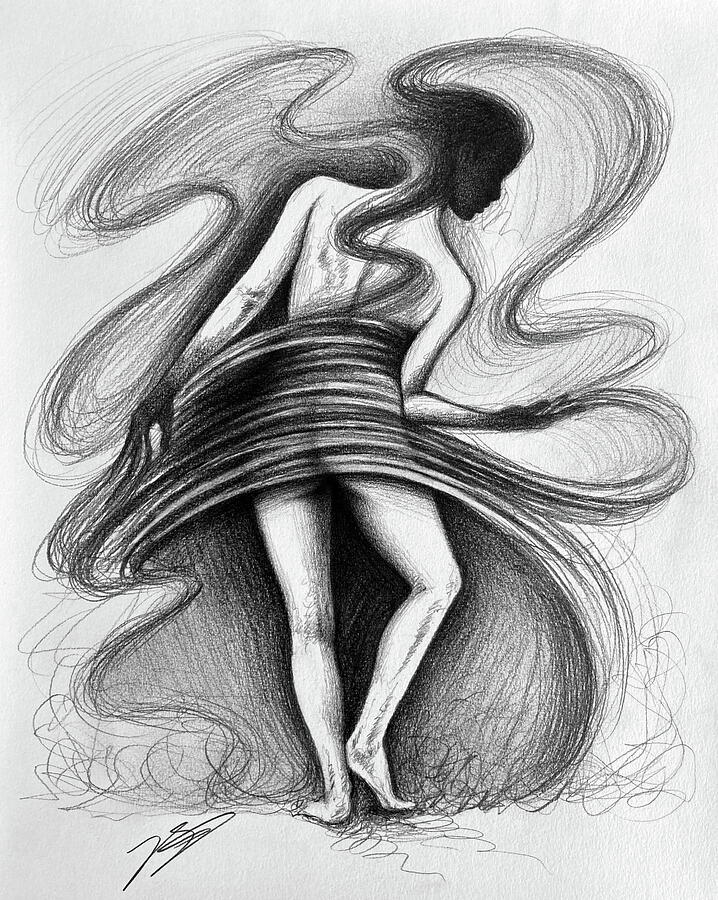 Dancer Study 72 Drawing by Michael Lightsey