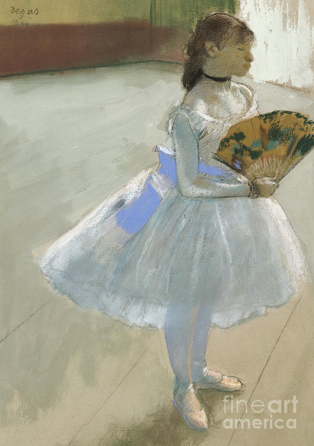Dancer with a fan, 1879 Pastel by Edgar Degas