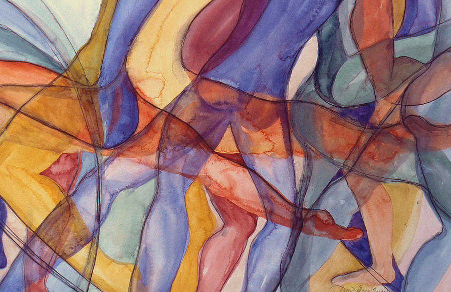 Abstract Painting - Dancers - 20 by Caron Sloan Zuger