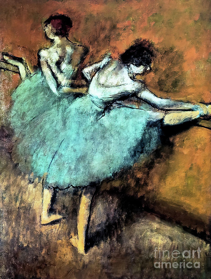 Dancers at the Barre II by Edgar Degas 1900 Painting by M G Whittingham ...