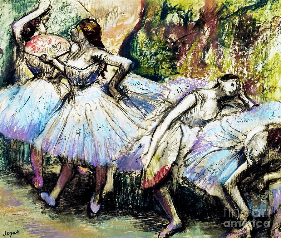 Dancers by Edgar Degas 1901 Drawing by Edgar Degas - Fine Art America