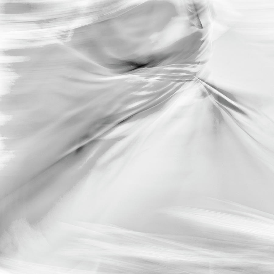 Dancers Dress Abstract - Black And White Photograph