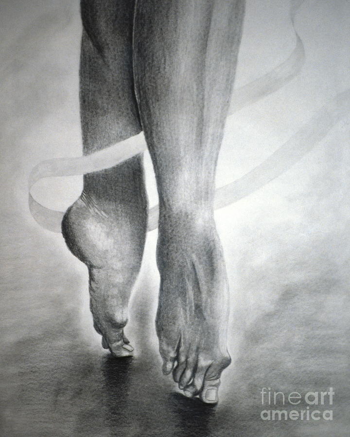 Dancers Feet Drawing by Pamela Henry