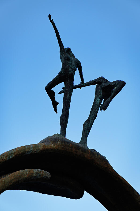 Dancers Statue in Loule Photograph by Angelo DeVal