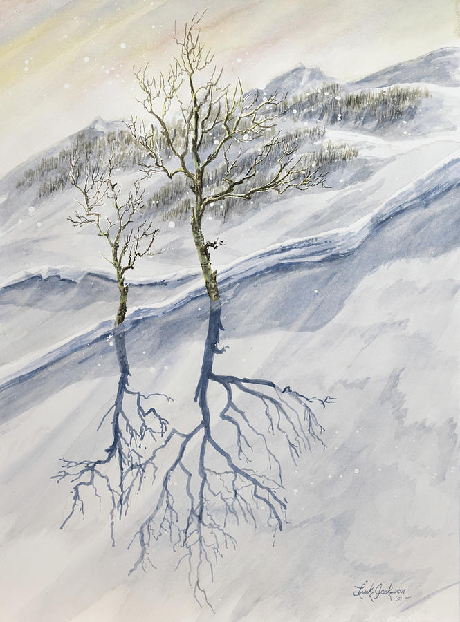 Dancing Aspen Shadows Painting by Link Jackson