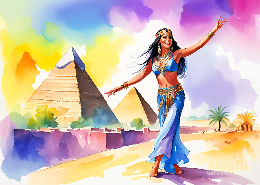 Dancing At The Pyramids I Painting By Munir Alawi   Fine Art America