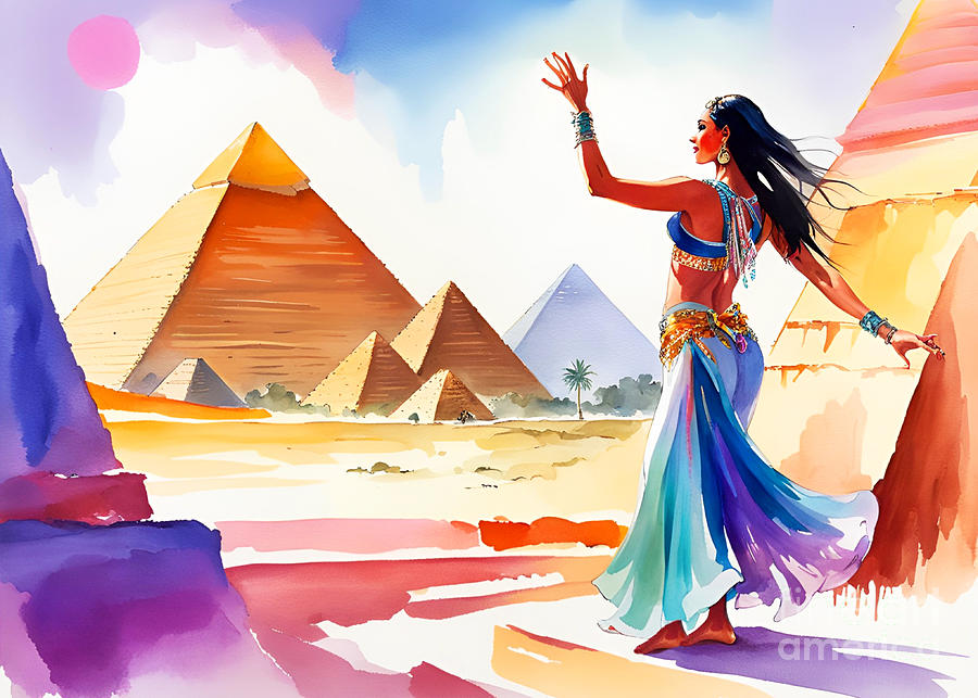 Dancing At The Pyramids II Painting By Munir Alawi   Fine Art America