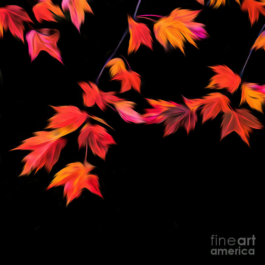 Dancing Autumn Leaves Abstract 2 Photograph by Anita Pollak