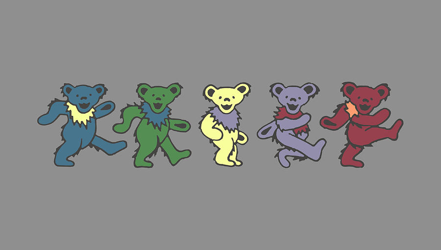 Grateful Dead Digital Art - Dancing bears by Christopher Wojcicki