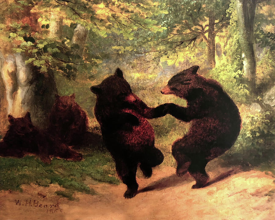Dancing Bears detail Painting by William Beard